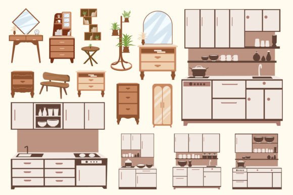 Download Home Decor Boho Style Vector Set - Home Collection