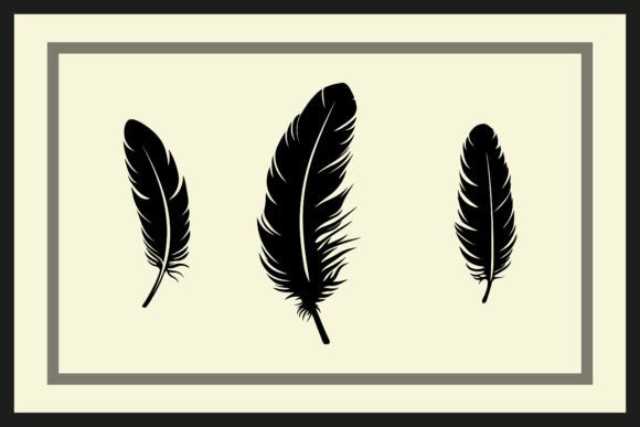Download Bird Feather Silhouette Vector Clipart - Bird feather Collection