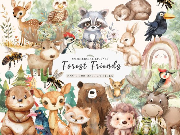 Download Boho Woodland Animals, Cute Animals Png - Premium Resources